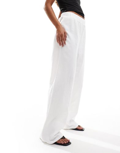 Pieces - Pantalon large - Blanc - Pieces - Modalova