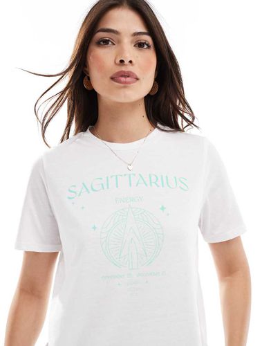 T-shirt avec imprimé signe du zodiaque Sagittaire - Pieces - Modalova