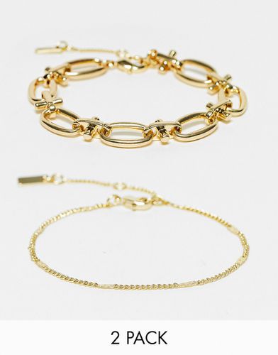 Lot de bracelets épais en plaqué or - Pilgrim - Modalova