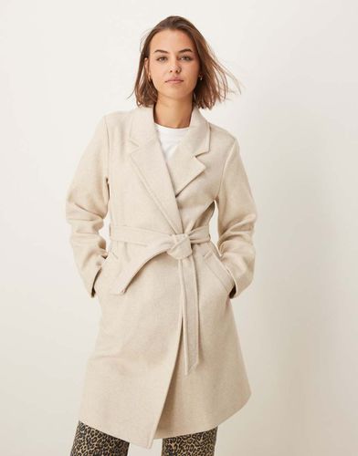 Manteau long élégant avec ceinture - Beige - Pimkie - Modalova