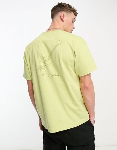 Linear Guitar - T-shirt décontracté imprimé au dos - clair - Pretty Green - Modalova