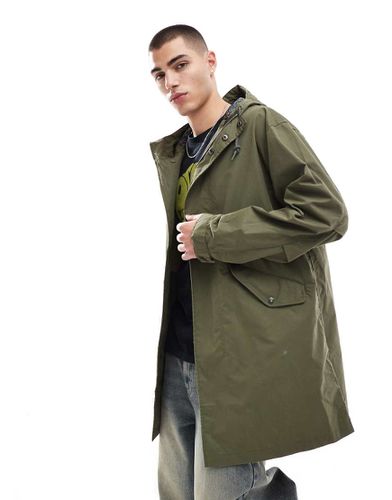 Parka longue avec écusson à logo sur le bras - Kaki - Pretty Green - Modalova