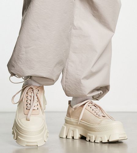 Man Krypto - Chaussures chunky à lacets - Beige neutre - Public Desire - Modalova