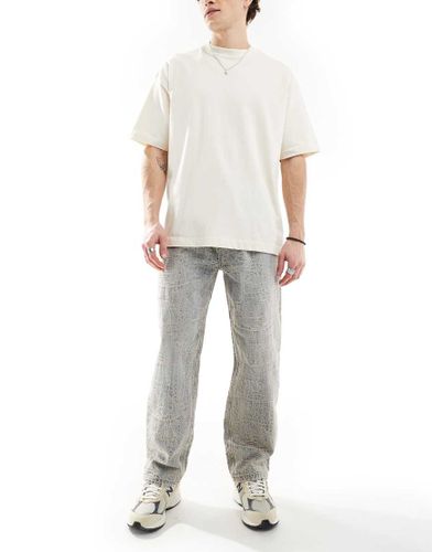 Jean baggy  motif jacquard - dlav - Pull & bear - Modalova