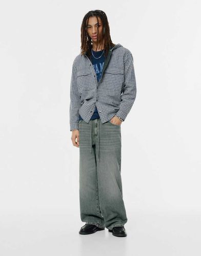 Jean super baggy avec taille lastique - lavande - Pull & bear - Modalova