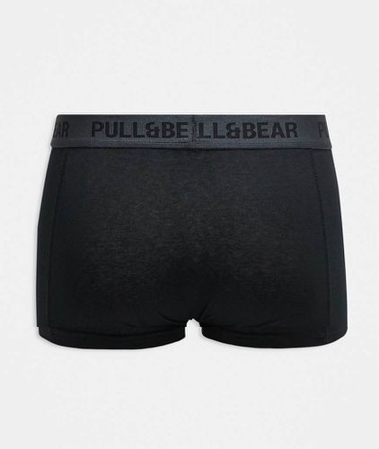 Lot de 3 boxers à taille contrastante - Noir et gris - Pull & bear - Modalova