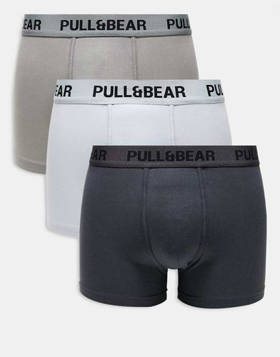 Lot de 3 boxers - Noir, gris et blanc - Pull & bear - Modalova