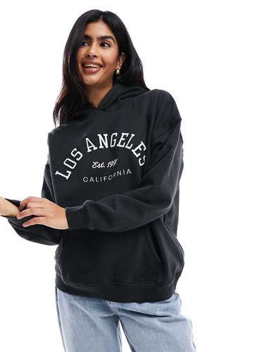 Sweat à capuche avec motif Los Angeles - Pull & bear - Modalova