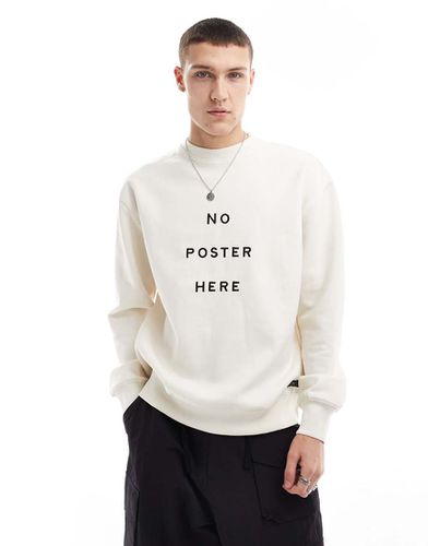 Sweat à imprimé Poster devant - Écru - Pull & bear - Modalova