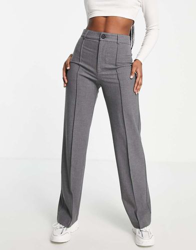 Pantalon droit ajusté à taille haute avec coutures sur le devant - Pull & bear - Modalova