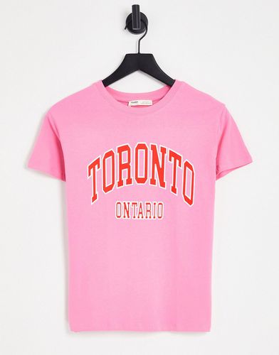 T-shirt à inscription Toronto - Pull & Bear - Modalova
