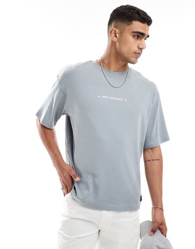 T-shirt avec imprimé Grey Elegance - Pull & bear - Modalova