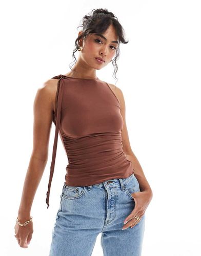 Top sans manches à volants - Marron - Pull & bear - Modalova