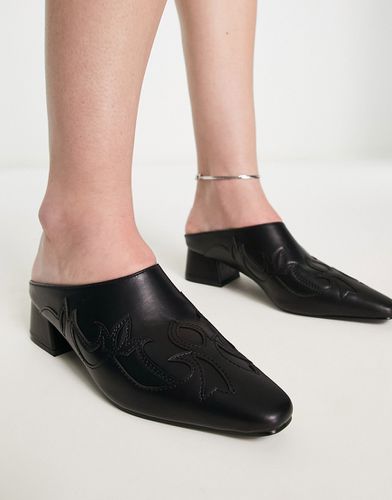 Brina - Chaussures style western ouvertes à l'arrière - Noir - Raid - Modalova
