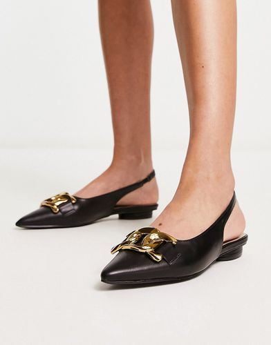 Chaussures plates avec boucle dorée - Noir - Raid - Modalova