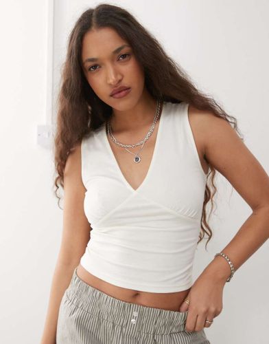 Caraco  col V et buste fronc - cru - Reclaimed Vintage - Modalova