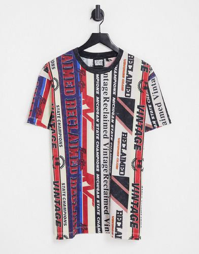 Inspired - T-shirt d'ensemble unisexe oversize avec motif motocross - Reclaimed Vintage - Modalova