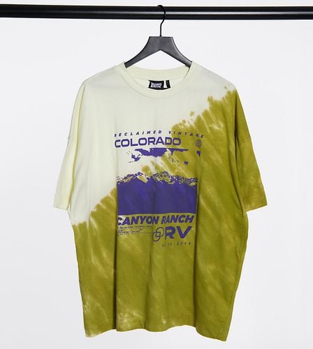 Inspired - T-shirt effet dip-dye à imprimé Colorado - Reclaimed Vintage - Modalova