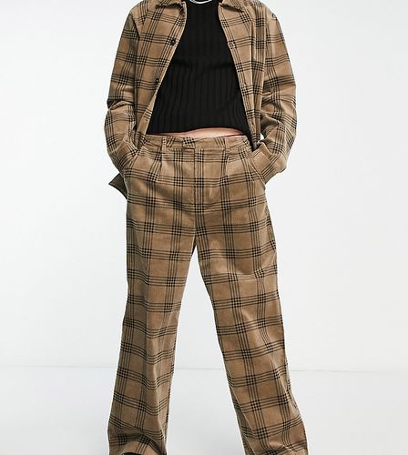 Pantalon large d'ensemble en velours côtelé à carreaux - Reclaimed Vintage - Modalova
