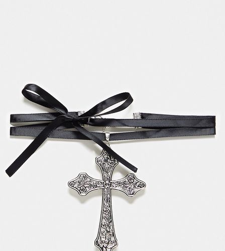 Ruban unisexe avec pendentif oversize croix - Reclaimed Vintage - Modalova