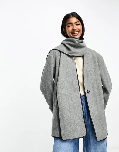 Manteau en laine avec écharpe - moyen - River Island - Modalova