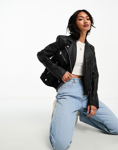 Blouson style motard en similicuir - River Island - Modalova