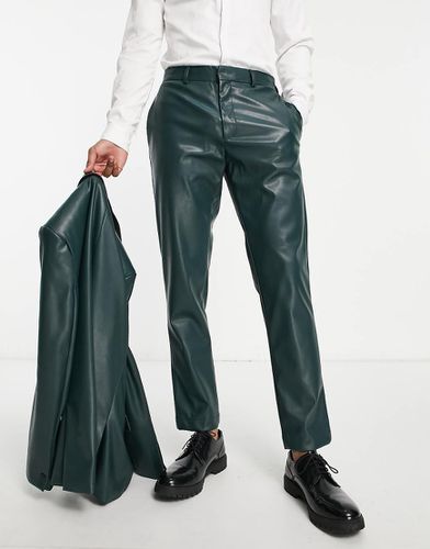 Pantalon de costume en PU - River Island - Modalova