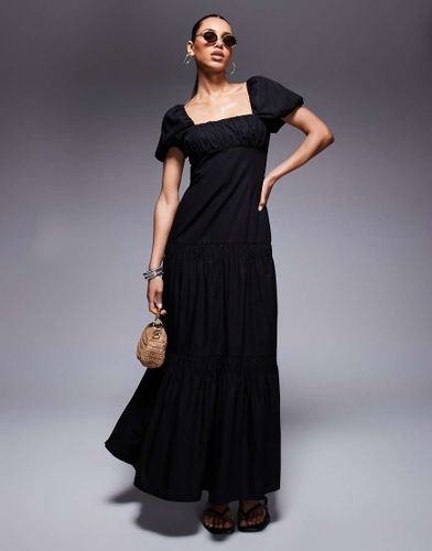 Robe tendance folk mi-longue  manches bouffantes - River Island - Modalova