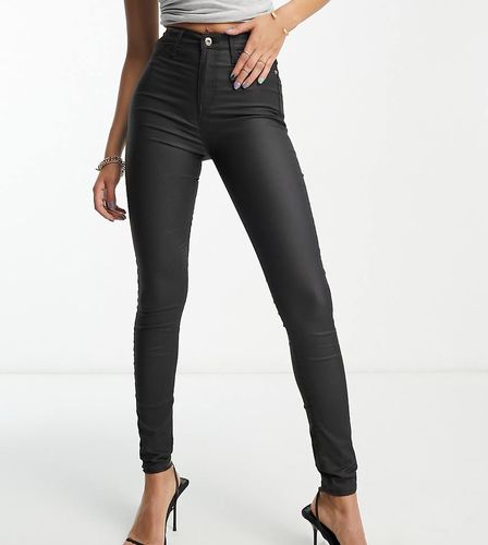 Jean skinny enduit à taille haute - Noir - River Island Tall - Modalova