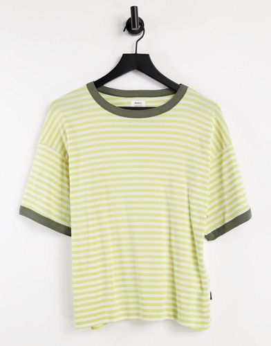 No Regard - T-shirt oversize à rayures jaunes - RVCA - Modalova