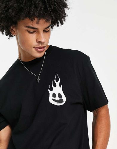 T-shirt oversize à motif flamme imprimé - Weekday - Modalova