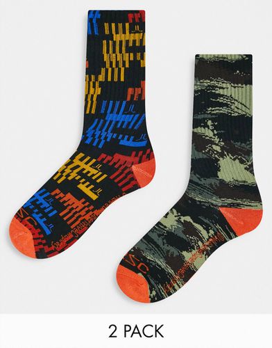 Lot de 2 paires de chaussettes à imprimé camouflage - Wesc - Modalova