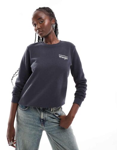 Sweat avec logo sur la poitrine - délavé - Wrangler - Modalova