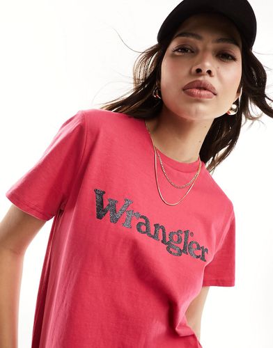Wrangler - T-shirt à logo - Rose - Wrangler - Modalova