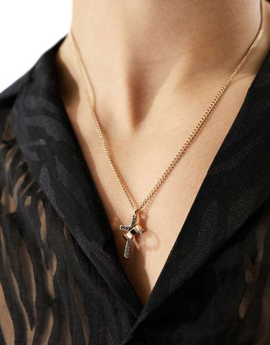 WTFW - Collier avec pendentif croix et anneau - Wftw - Modalova