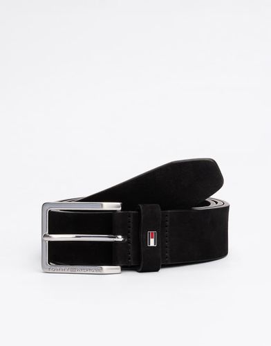 Ceinture en cuir avec boucle carrée à logo - Tommy Hilfiger - Modalova