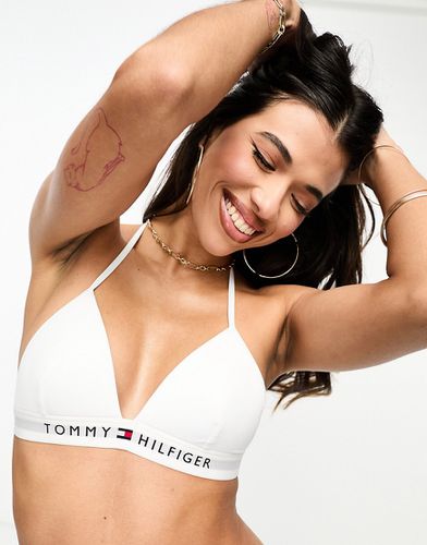 Haut de bikini triangle avec mousse fixe à logo original - Tommy Hilfiger - Modalova