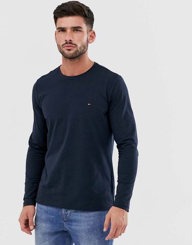 T-shirt à manches longues classique coupe slim avec logo - Bleu - Tommy Hilfiger - Modalova