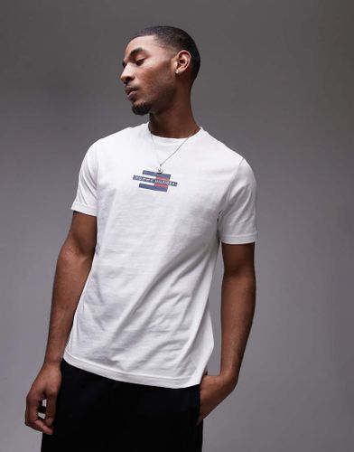 T-shirt avec logo drapeau et encadr - Tommy Hilfiger - Modalova