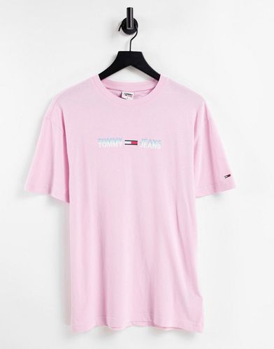 Pastel Capsule - T-shirt à logo linéaire - romantique - Tommy Jeans - Modalova