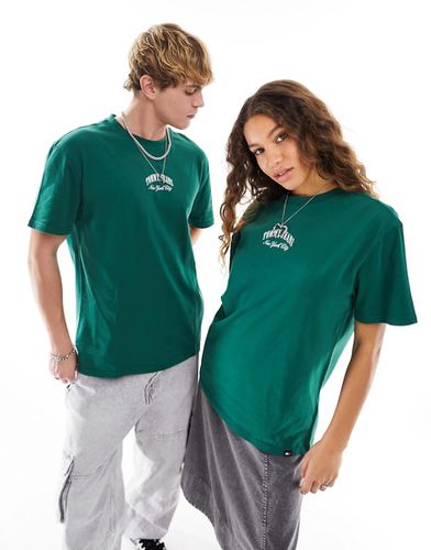 T-shirt unisexe classique style universitaire à logo incurvé - Tommy Jeans - Modalova