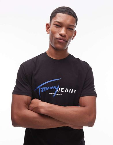 T-shirt avec logo signature - et bleu - Tommy Jeans - Modalova