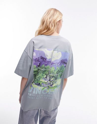 Tophop - Art Museum - T-shirt oversize à imprimé Van Gogh - Topshop - Modalova