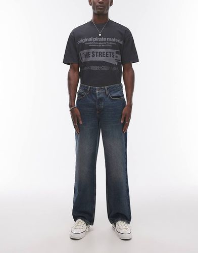 Topman - Jean baggy - Bleu foncé - Topman - Modalova