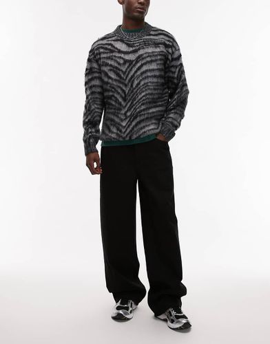 Topman - Jean baggy - Noir - Topman - Modalova