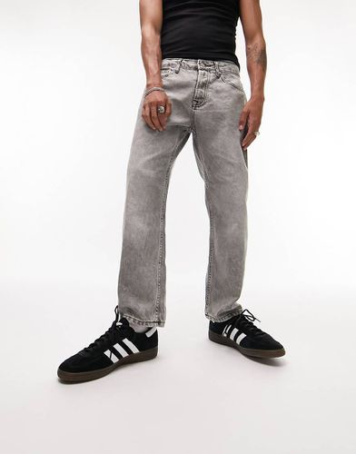 Jean décontracté teinté - Gris délavé - Topman - Modalova