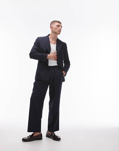 Pantalon ample en lin mélangé - Topman - Modalova