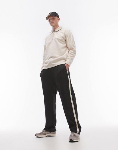 Pantalon de jogging droit avec bande latérale - Topman - Modalova