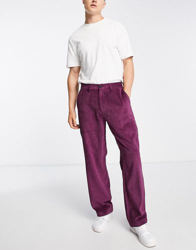 Pantalon large d'ensemble en velours côtelé - Violet - Topman - Modalova