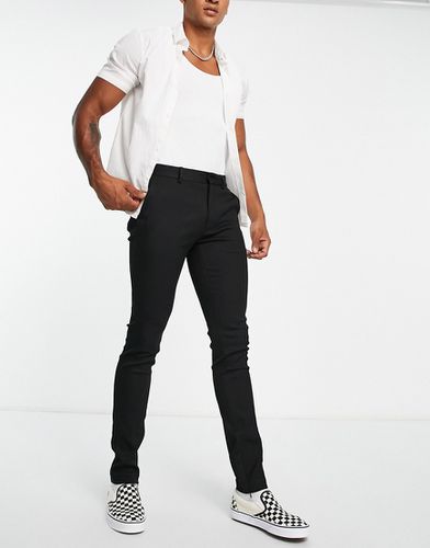 Pantalon super skinny en sergé structuré zippé aux chevilles - Topman - Modalova